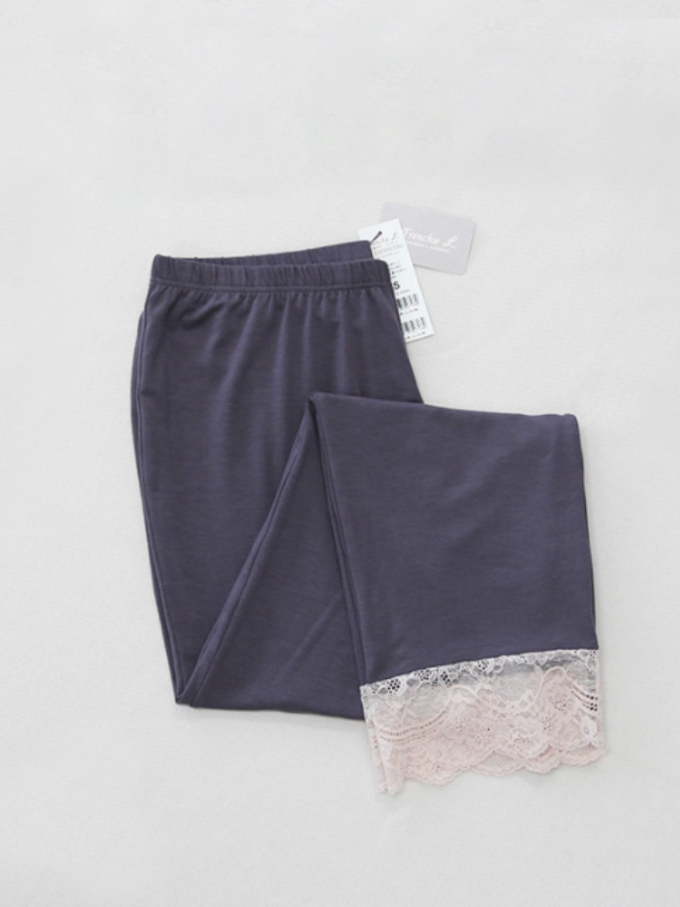 Lace Match Tencel Pants - Charcoal레이스매치 텐셀 이지바지 - 차콜