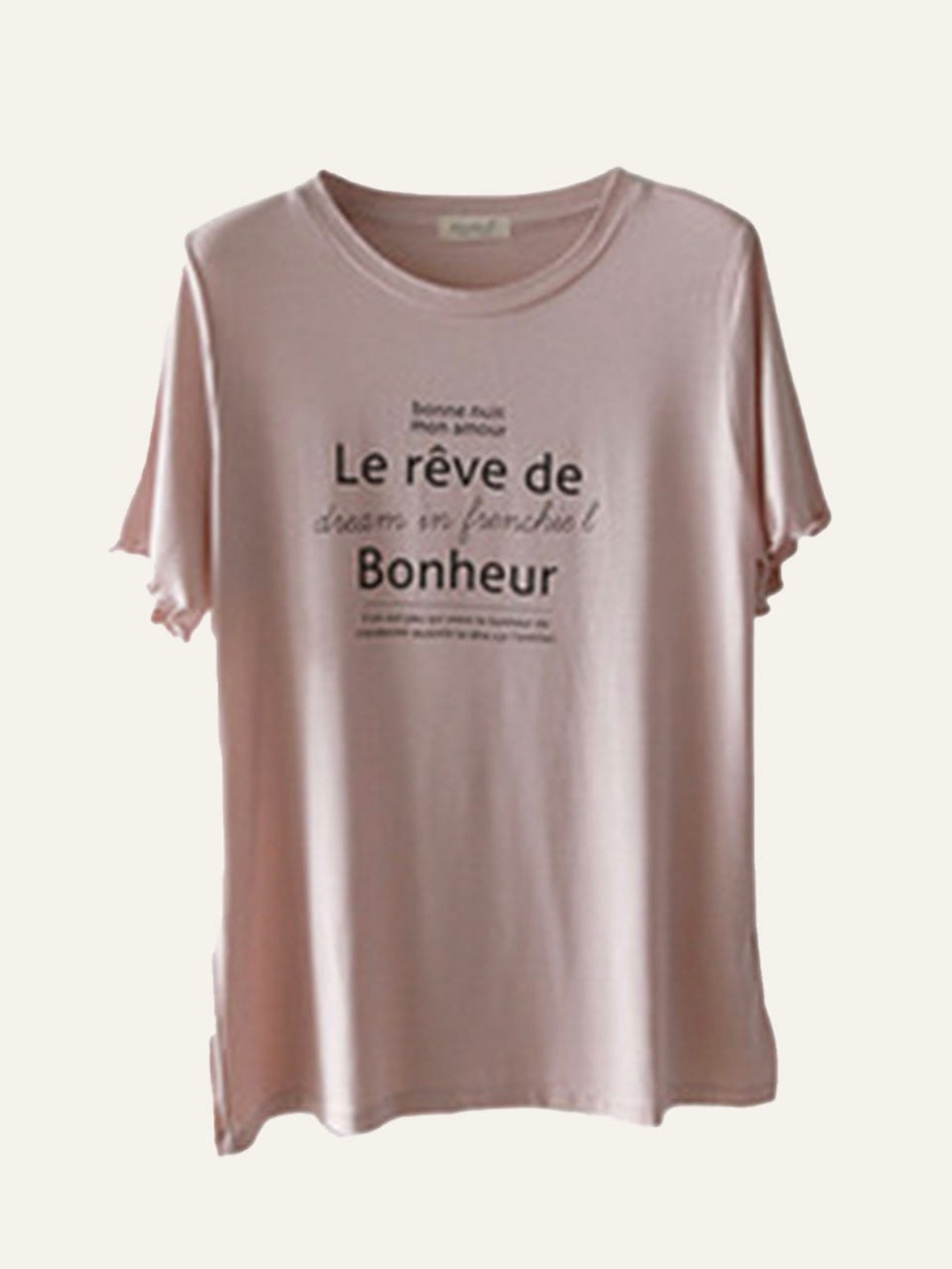 One point Modal Short-sleeved T-shirt - Ash pink원포인트 모달 반팔티 - 애쉬핑크